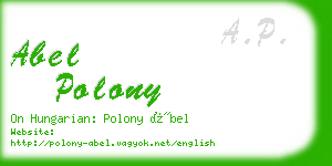abel polony business card